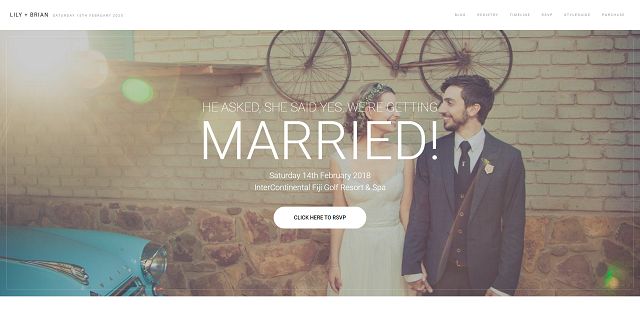 Template Matrimoni per siti web, Eventi